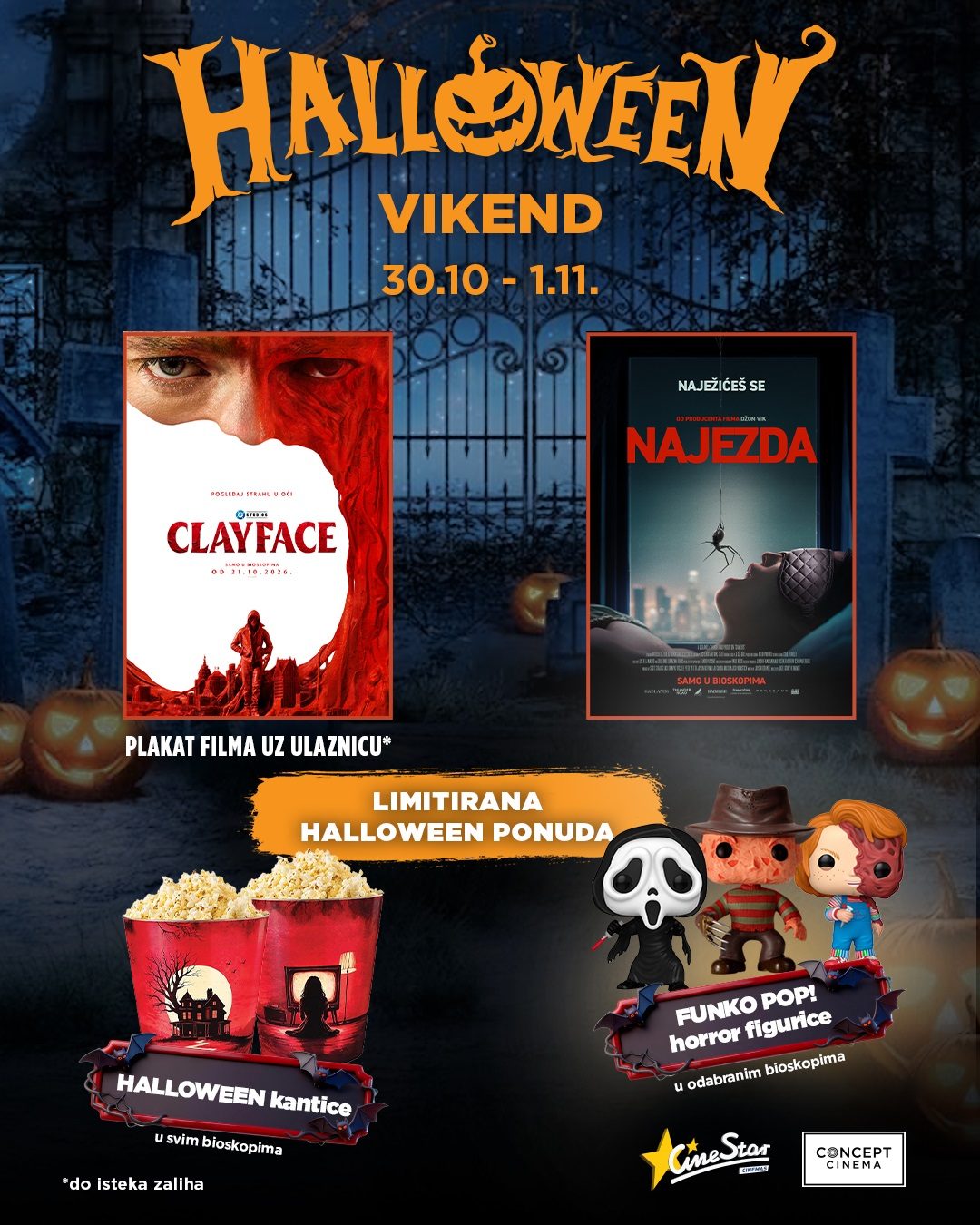 Atraktivni filmski dogadjaji u Concept Cinema  i CineStar bioskopima do kraja oktobra